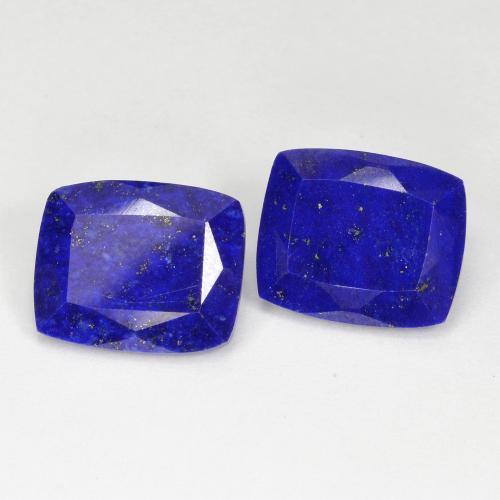 Electric Blue Lapislazuli Edelstein - 4.6ct Kissenschliff (ID: 623104)