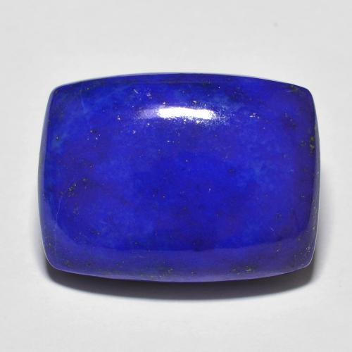 Lapis-lazuli Bleu cushion cabochon 22,11 ct d'Afghanistan, dimension 20,2 x 15,1mm, pierre gemme naturelle Non traité, pureté Opaque , 1 pièce Lapis-lazuli de couleur Bleu marine intense, dureté Mohs de 5 à 6, Photo A