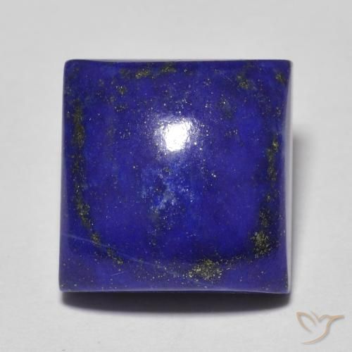 8.03ct Natural Intense Navy Blue Lapis Lazuli, Square, Opaque