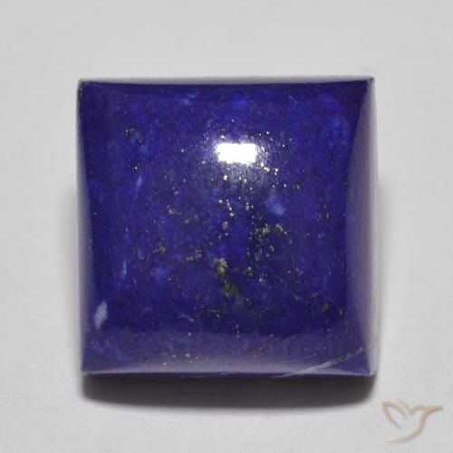 Lapis-lazuli Bleu square cabochon 8,75 ct d'Afghanistan, dimension 11,1 x 11mm, pierre gemme naturelle Non traité, pureté Opaque , 1 pièce Lapis-lazuli de couleur Bleu, dureté Mohs de 5 à 6, Photo A