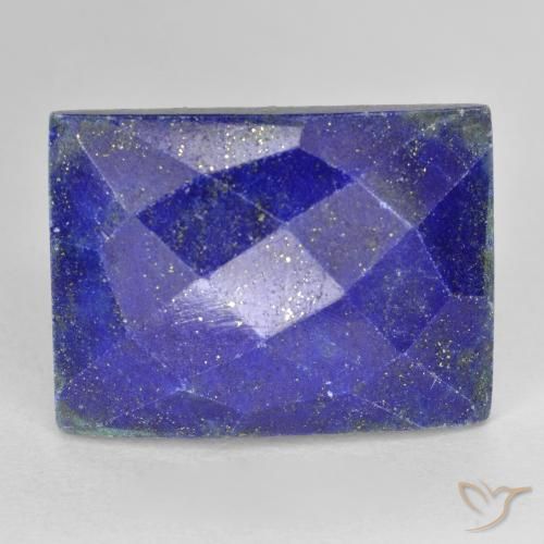 17.89 ct Blue Lapis Lazuli Stone, Natural Lapis Lazuli in Baguette Rose-Cut Shape for Sale