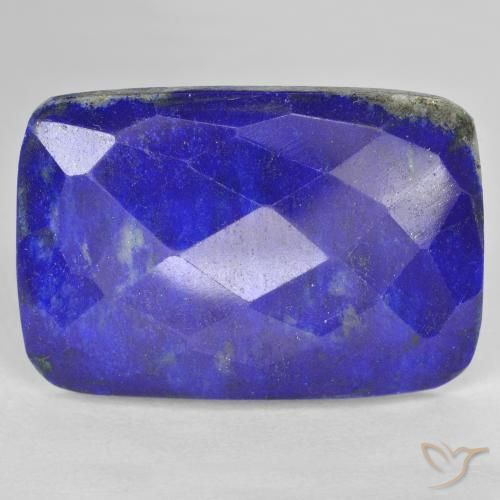 25.55ct Natural Deep Egyptian Blue Lapis Lazuli, Cushion, Opaque