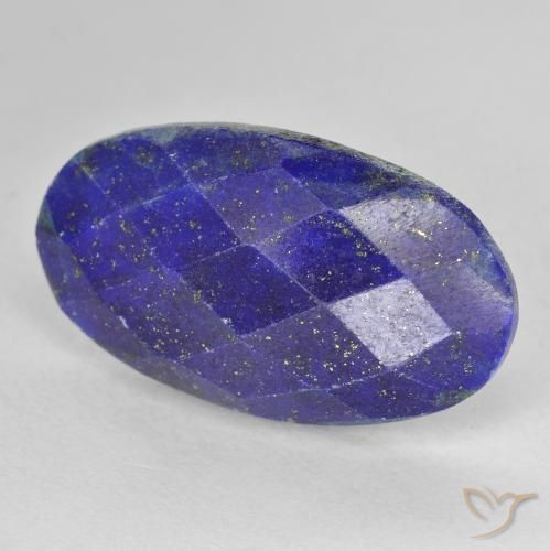11.96 ct Blue Lapis Lazuli Stone, Natural Lapis Lazuli in Oval Rose-Cut Shape for Sale