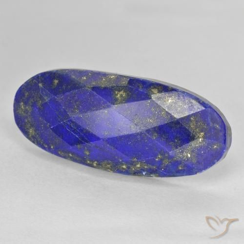 19.00 ct Blue Lapis Lazuli Stone, Natural Lapis Lazuli in Oval Rose-Cut Shape for Sale