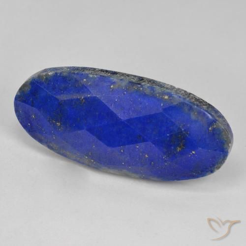 29.21 ct Blue Lapis Lazuli Stone, Natural Lapis Lazuli in Oval Rose-Cut Shape for Sale