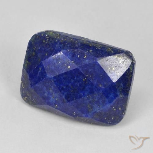 13.47 ct Blue Lapis Lazuli Stone, Natural Lapis Lazuli in Cushion Rose-Cut Shape for Sale