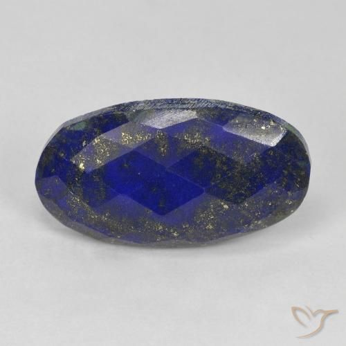 14.34ct Natural Very Deep Blue Lapis Lazuli, Oval, Opaque