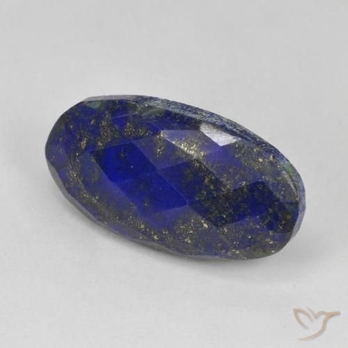 14.34 ct Blue Lapis Lazuli Stone, Natural Lapis Lazuli in Oval Rose-Cut Shape for Sale