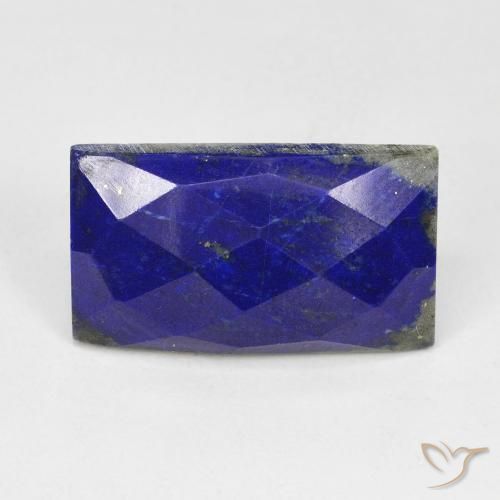 Lapis-lazuli Bleu baguette rose-cut d'Afghanistan, 22,3 x 12,9mm, poids de 14,18 ct, pierre gemme naturelle Non traité de pureté Opaque , 1 pièce Lapis-lazuli, couleur Bleu vif, dureté Mohs de 5 à 6, Photo A
