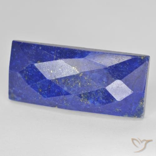 Lapis-lazuli Bleu moyen Baquette 20,91 ct d'Afghanistan, Dimension 29 x 12,9mm, Pierre gemme naturelle Non traité, pureté Opaque , 1 pièce Lapis-lazuli baguette rose-cut, dureté de Mohs de 5 à 6, Photo A