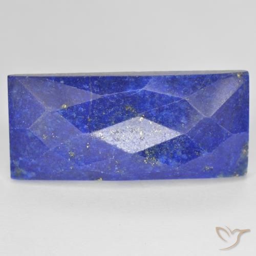 20.91 ct Blue Lapis Lazuli Stone, Natural Lapis Lazuli in Baguette Rose-Cut Shape for Sale