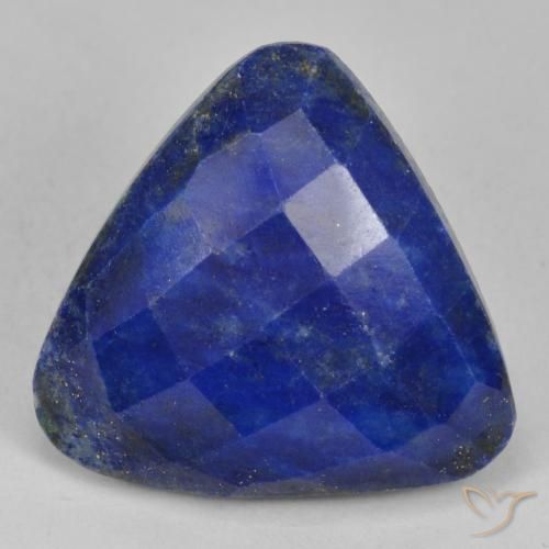 Lapis-lazuli Bleu foncé Trillion 19,01 ct d'Afghanistan, Dimension 22,8 x 21,3mm, Pierre gemme naturelle Non traité, pureté Opaque , 1 pièce Lapis-lazuli trillion rose-cut, dureté de Mohs de 5 à 6, Photo A