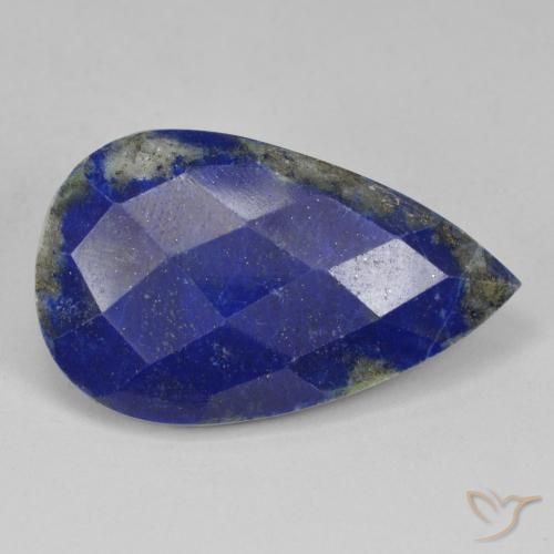 19.72ct Natural Very Deep Blue Lapis Lazuli, Pear Shape, Opaque