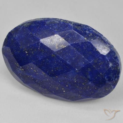 32.58 ct Blue Lapis Lazuli Gemstone, Lapis Lazuli Gem in Oval Rose-Cut Shape for Sale.