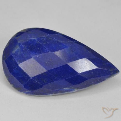 19,34 ct birnenschliff blauer Lapislazuli aus Afghanistan, Größe 29,1 x 16,9mm, natürlicher Edelstein, Opaque Reinheit, 1 Stück birnenschliff Lapislazuli, Mohs-Härte von 5 - 6 , Photo A