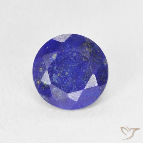 0.85 ct Blue Lapis Lazuli Gemstone, Lapis Lazuli Gem in Round Facet Shape for Sale.