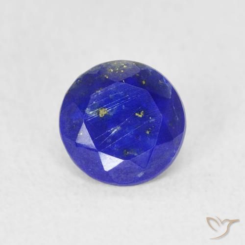 Lapislázuli de talla redonda suelta de 0,79 quilates, 6 mm de Afganistán, Photo A