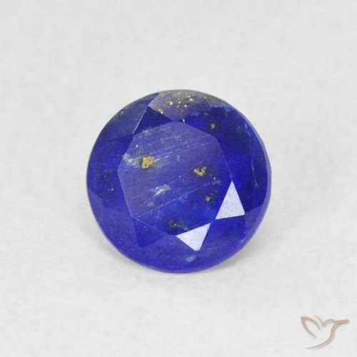 0.79 ct Blue Lapis Lazuli Stone, Natural Lapis Lazuli in Round Facet Shape for Sale