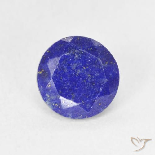 0.84 ct Blue Lapis Lazuli Gemstone, Lapis Lazuli Gem in Round Facet Shape for Sale.