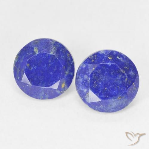 1.71 ctw Blue Lapis Lazuli Gemstones, Lapis Lazuli Gems in Round Facet Shape for Sale.