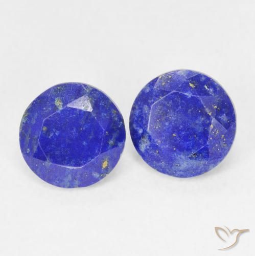 1.71 ctw Blue Lapis Lazuli Stones, Natural Lapis Lazuli in Round Facet Shape for Sale
