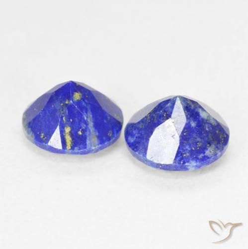 Lapis Lazuli Gemstones in 6 mm (calibrated) Size for Sale, Lapis Lazuli Stones in Medium Blue Color