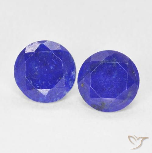 1.48 ctw Blue Lapis Lazuli Gemstones, Lapis Lazuli Gems in Round Facet Shape for Sale.