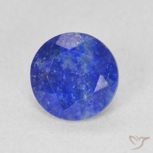 0.81 ct Blue Lapis Lazuli Gemstone, Lapis Lazuli Gem in Round Facet Shape for Sale.