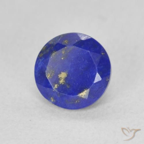 0.90 ct Blue Lapis Lazuli Stone, Natural Lapis Lazuli in Round Facet Shape for Sale