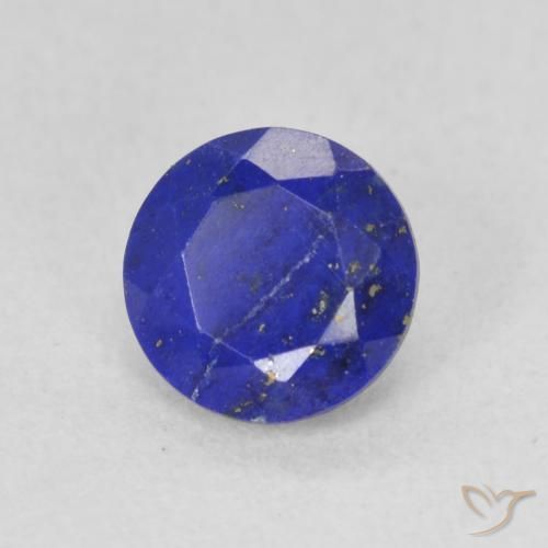 0.86 ct Blue Lapis Lazuli Stone, Natural Lapis Lazuli in Round Facet Shape for Sale