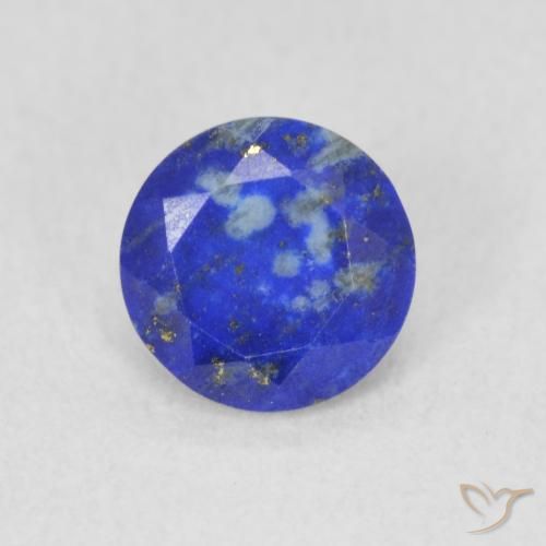 0.80ct Natural Bright Blue Lapis Lazuli, Round, Opaque