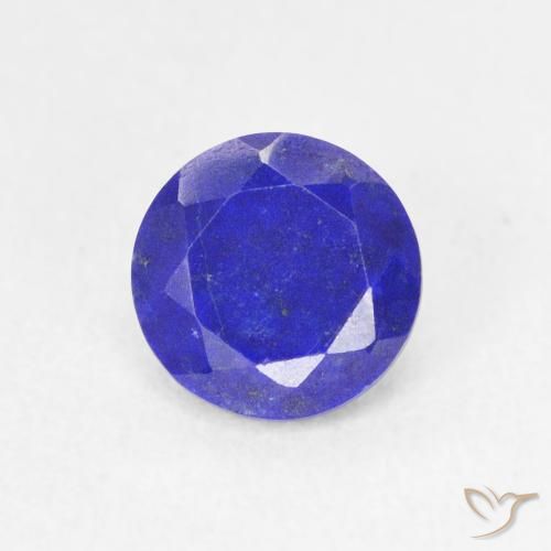 0.84 ct Blue Lapis Lazuli Gemstone, Lapis Lazuli Gem in Round Facet Shape for Sale.