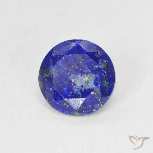0.75 ct Blue Lapis Lazuli Stone, Natural Lapis Lazuli in Round Facet Shape for Sale
