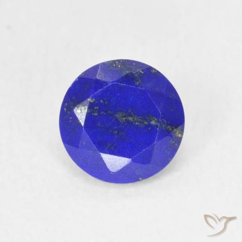 0.83 ct Blue Lapis Lazuli Gemstone, Lapis Lazuli Gem in Round Facet Shape for Sale.