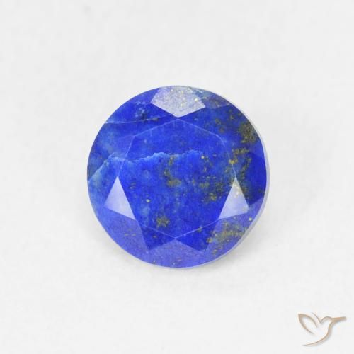 0.85 ct Blue Lapis Lazuli Gemstone, Lapis Lazuli Gem in Round Facet Shape for Sale.