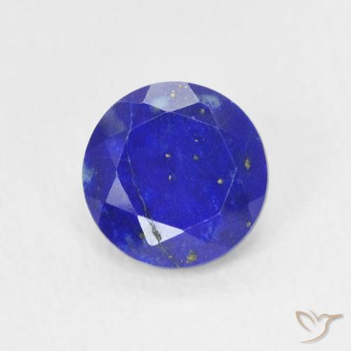 0.86 ct Blue Lapis Lazuli Gemstone, Lapis Lazuli Gem in Round Facet Shape for Sale.