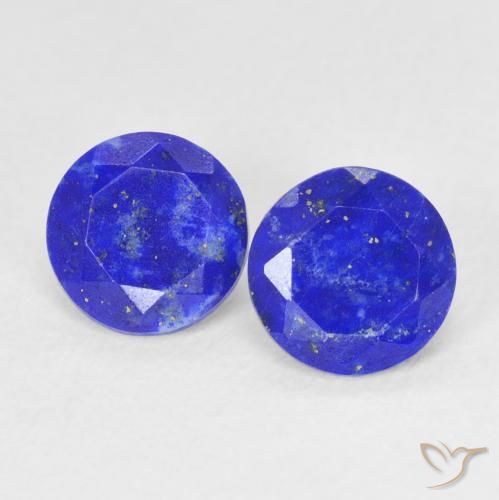 Lapis Lazuli rond en vrac de 1,57 ct, 6 mm d'Afghanistan, Photo A