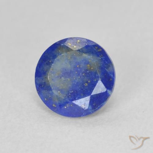 0.79 ct Blue Lapis Lazuli Stone, Natural Lapis Lazuli in Round Facet Shape for Sale