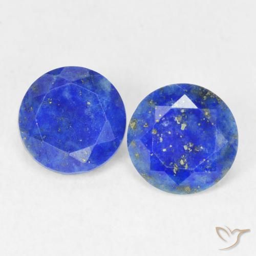 1.56 ctw Blue Lapis Lazuli Gemstones, Lapis Lazuli Gems in Round Facet Shape for Sale.