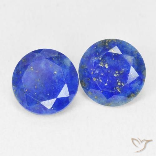 1.56 ctw Blue Lapis Lazuli Stones, Natural Lapis Lazuli in Round Facet Shape for Sale