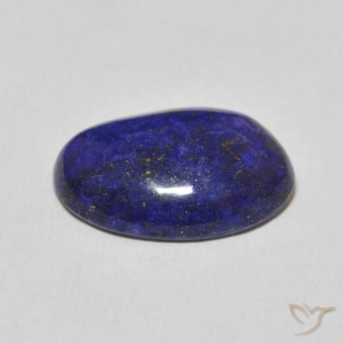 Lapis Lazuli Gemstone in 17.1 x 12.5 mm Size for Sale, Lapis Lazuli Stone in Very Deep Blue Color