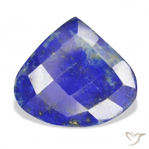 22.58 ct Blue Lapis Lazuli Gemstone, Lapis Lazuli Gem in Pear Rose-Cut Shape for Sale.