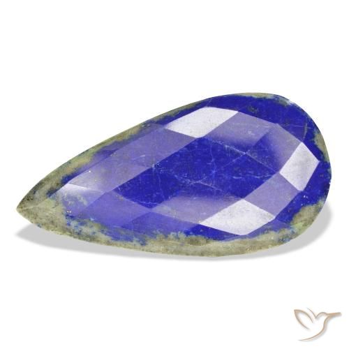 34.99ct Natural Navy Blue Lapis Lazuli, Pear Shape, Opaque
