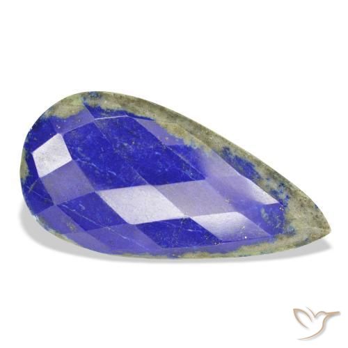 34.99 ct Blue Lapis Lazuli Stone, Natural Lapis Lazuli in Pear Rose-Cut Shape for Sale