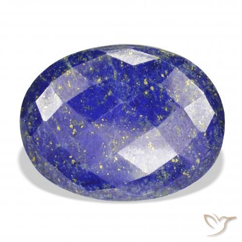 50.98 ct Blue Lapis Lazuli Gemstone, Lapis Lazuli Gem in Oval Rose-Cut Shape for Sale.