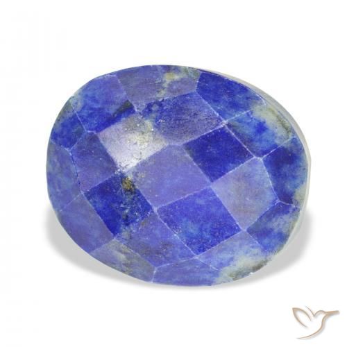 25.71 ct Blue Lapis Lazuli Stone, Natural Lapis Lazuli in Oval Rose-Cut Shape for Sale