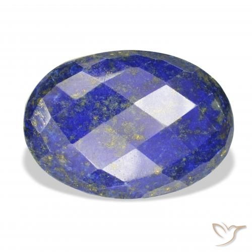30.88 ct Blue Lapis Lazuli Gemstone, Lapis Lazuli Gem in Oval Rose-Cut Shape for Sale.