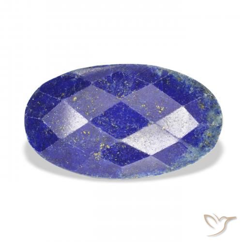 19.56 ct Blue Lapis Lazuli Gemstone, Lapis Lazuli Gem in Oval Rose-Cut Shape for Sale.