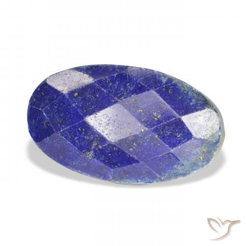 19.56 ct Blue Lapis Lazuli Stone, Natural Lapis Lazuli in Oval Rose-Cut Shape for Sale