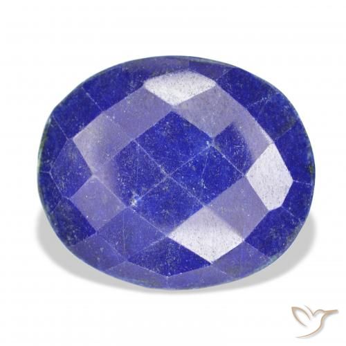 31.66 ct Blue Lapis Lazuli Gemstone, Lapis Lazuli Gem in Oval Rose-Cut Shape for Sale.